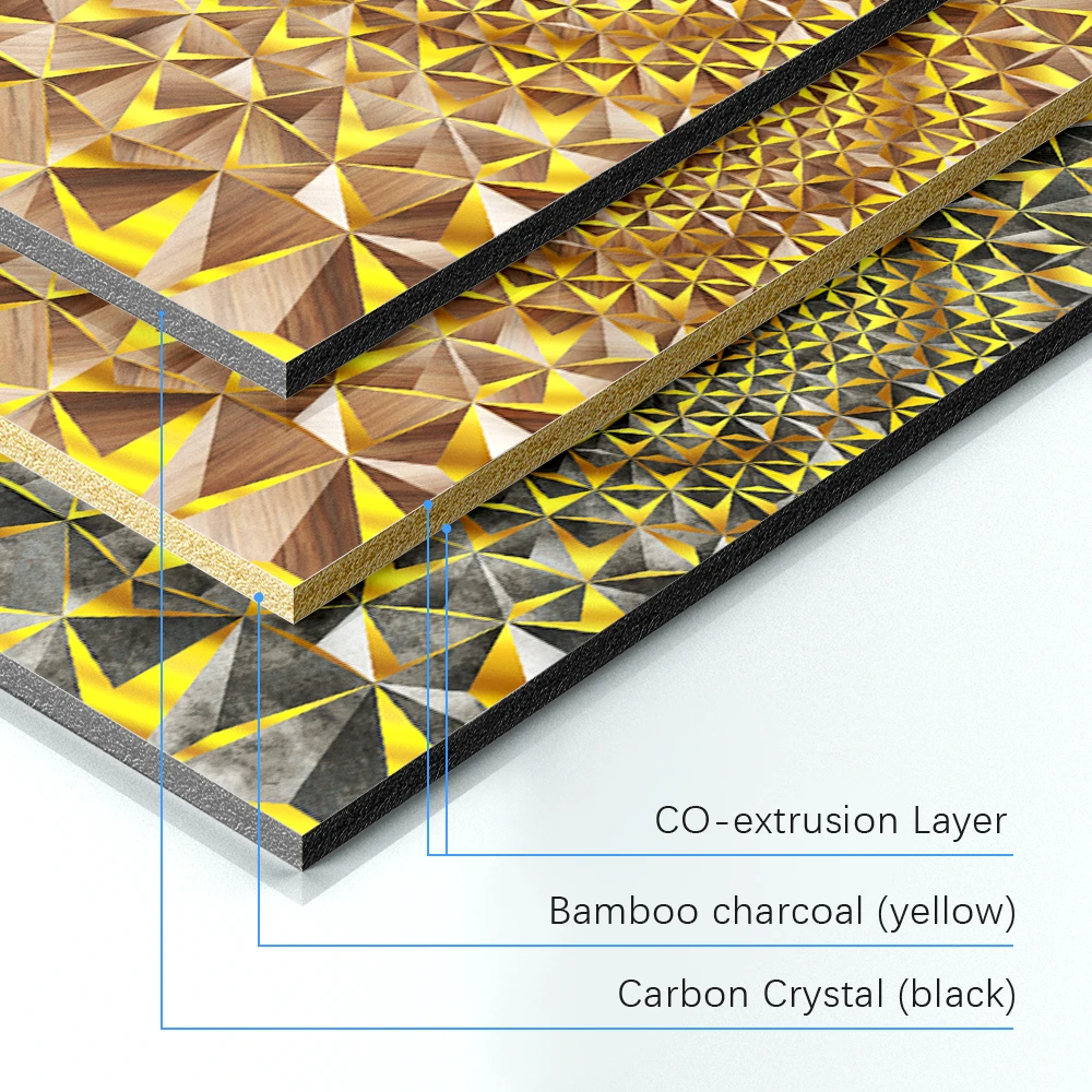 Carbon Crystal Plate Bamboo Charcoal Wall Panel Chipboard Wood Veneer for Home Decoration