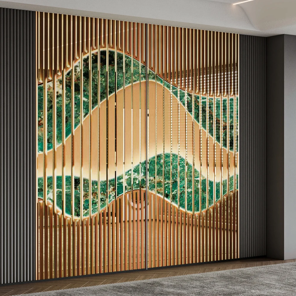 Moisture-proof PVC Wall Panels - New Bamboo Charcoal Wood Grain Texture for Indoor Use