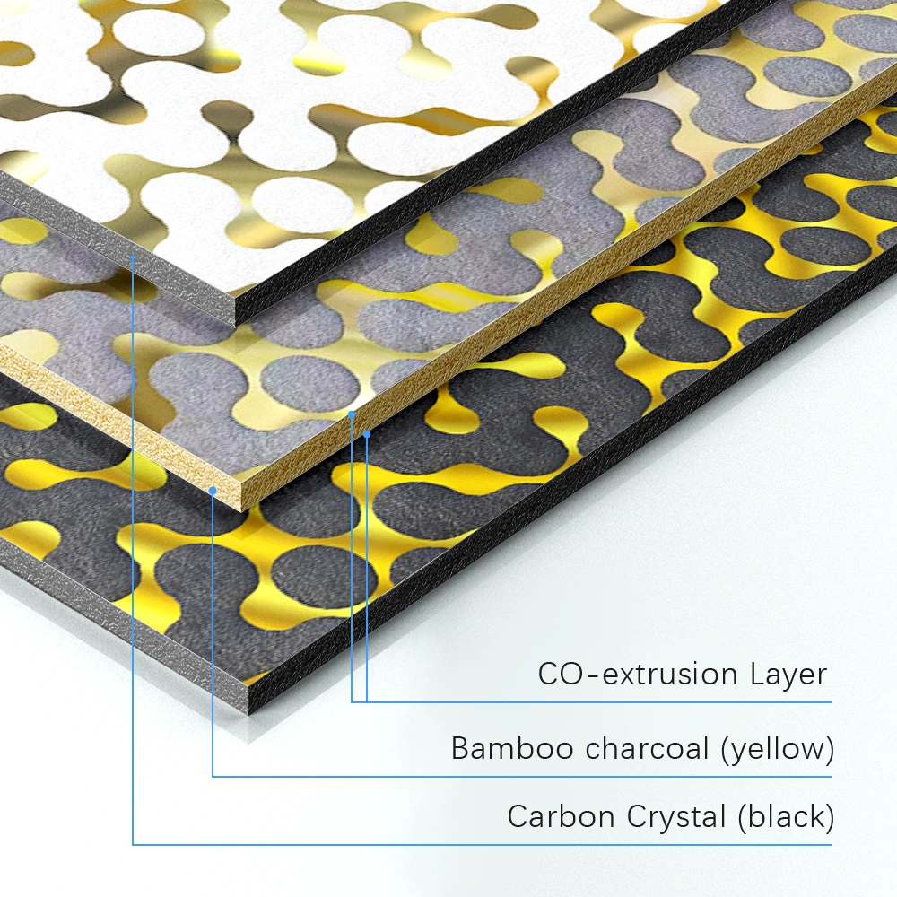High Quality Custom WPC Bamboo Charcoal Wood Veneer Panel Eco Friendly Wood Veneer Panel for Interior Wall Background Decoration