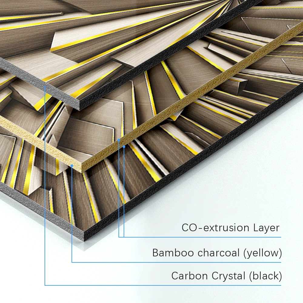 Direct Supply of Fire-proof Carbon Crystal Panels at the Source, Bamboo Charcoal Wood Fiber Interior Wall Decorative Panels
