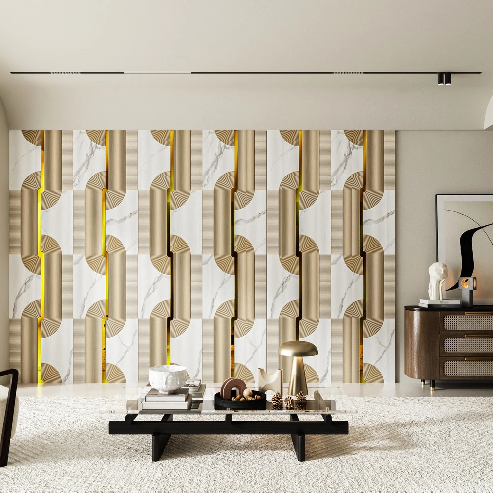 Modern Design Acoustic Slat Wall Panel Bamboo Charcoal Carbon Crystal Wall Panel for Interior Hotel Room