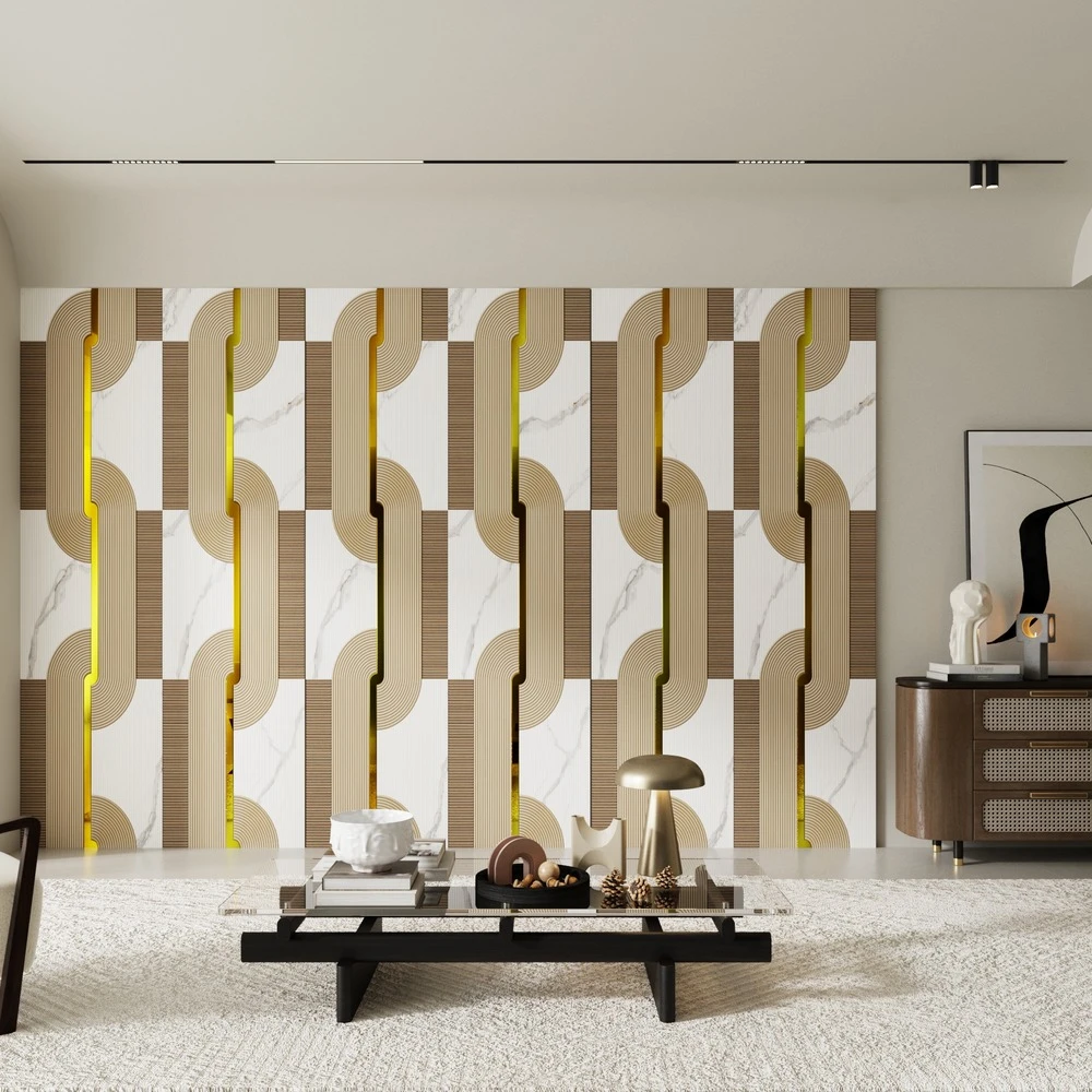 Modern Design Acoustic Slat Wall Panel Bamboo Charcoal Carbon Crystal Wall Panel for Interior Hotel Room