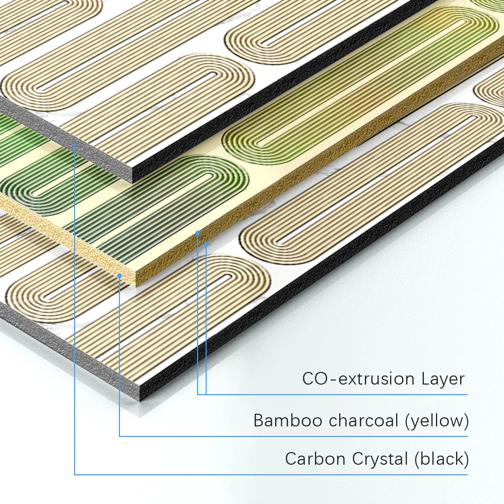 Wholesale Bamboo Charcoal Wall Panel Interior Decorative Carbon Crystal Panel Wood Grain Wood Veneer Bamboo Panel for Hotel
