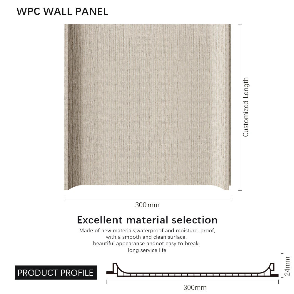 Modern Indoor Wall Paneling Factory Supplied Waterproof Wood Plastic Composite Decorative WPC Wall Panel for Home Interiors