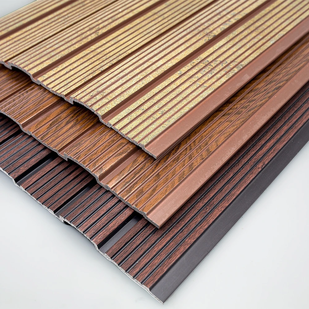 Interior Decoration 3D Batten Wall Panel Board Groove Decor Wooden PS Wall Panel