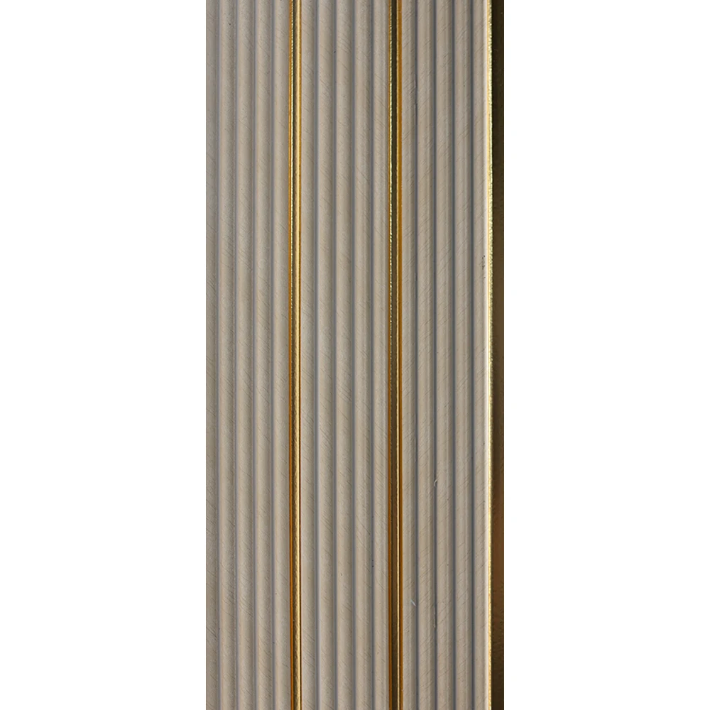 Luxury PS Wall Panel High Density Polystyrene Waterproof Decorative Slat Board 3D Charcoal Wall Cladding Bathroom Staircase