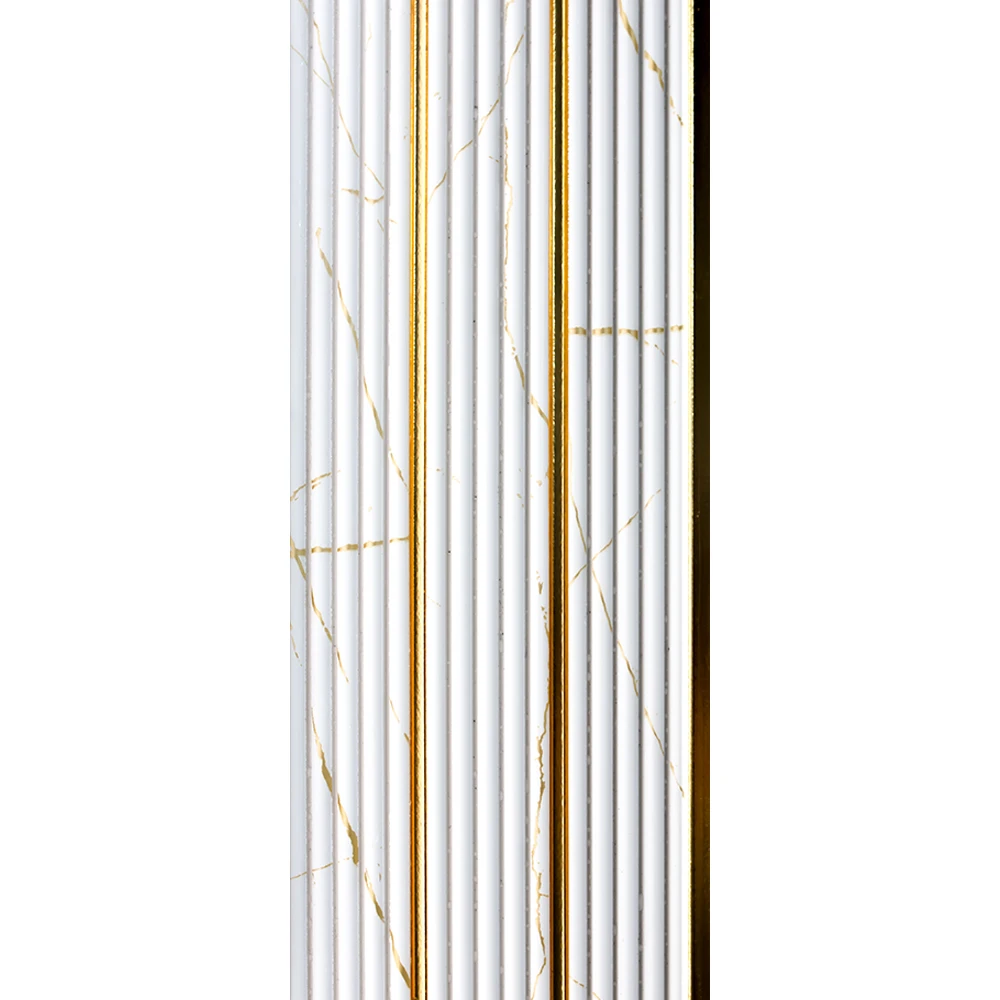 Luxury PS Wall Panel High Density Polystyrene Waterproof Decorative Slat Board 3D Charcoal Wall Cladding Bathroom Staircase