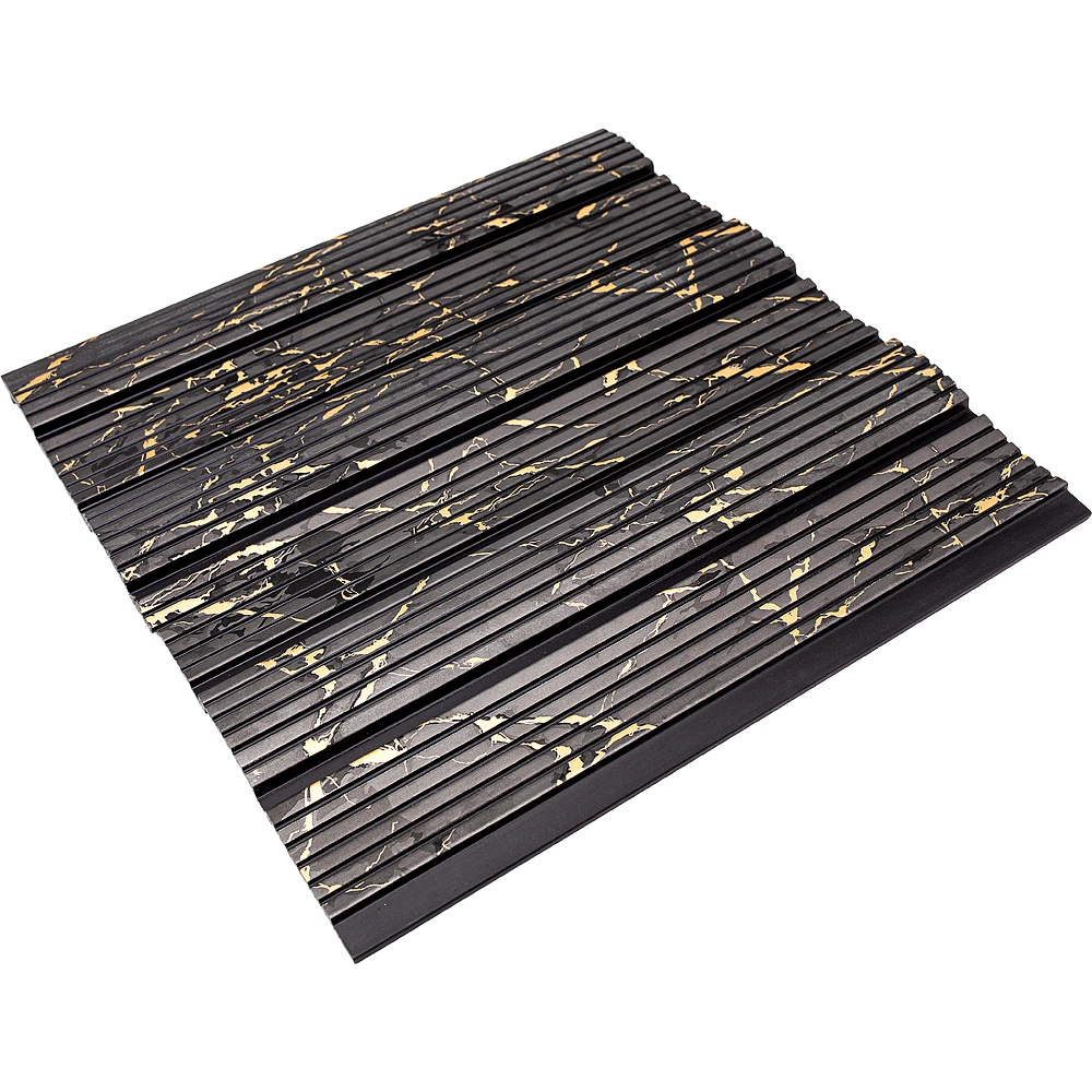 Interior Decoration 3D Batten Wall Panel Board Groove Decor Wooden PS Wall Panel