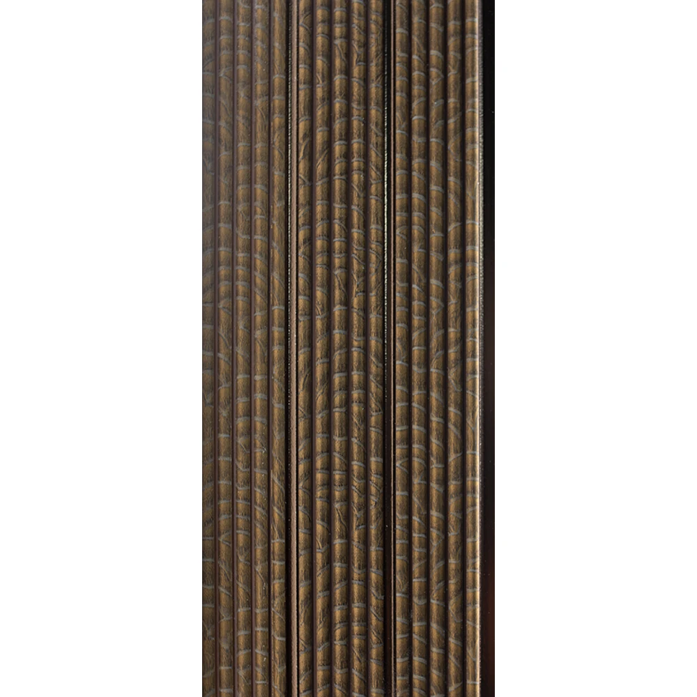 Luxury PS Wall Panel High Density Polystyrene Waterproof Decorative Slat Board 3D Charcoal Wall Cladding Bathroom Staircase
