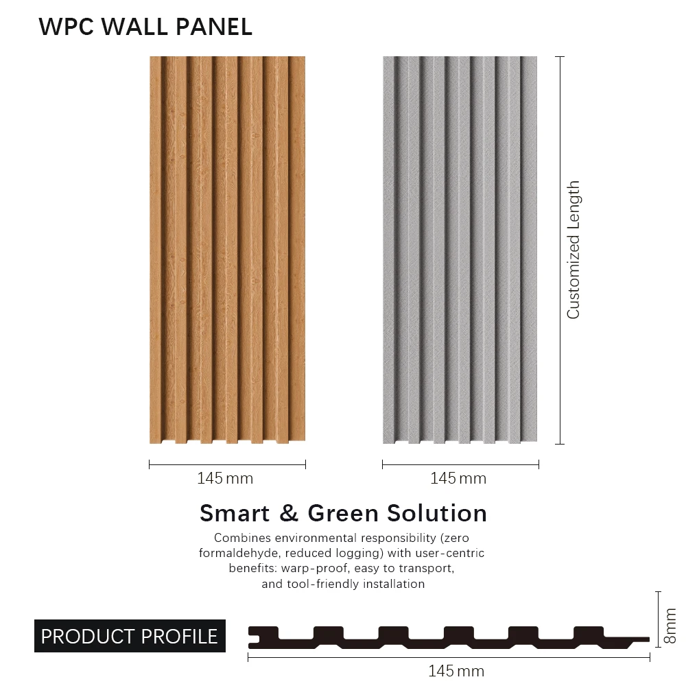 Wholesale Waterproof WPC Luxury Series 5mm Wood Decor Wall Cladding Panels for Living Room Bedroom Hospital & Workshop