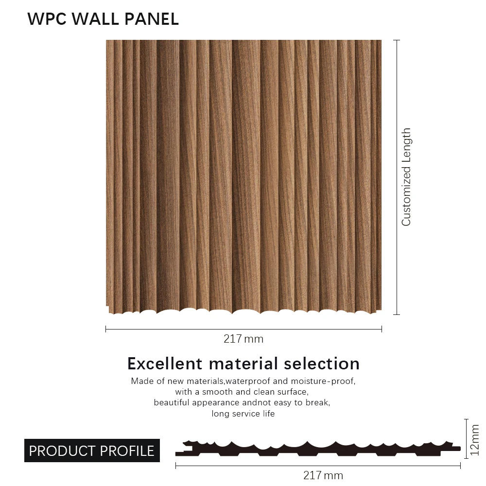 Customizable Modern WPC Wall Panel Graphic Design Sound-Absorbing Waterproof Features Custom Sizes for Interior Wall Decoration