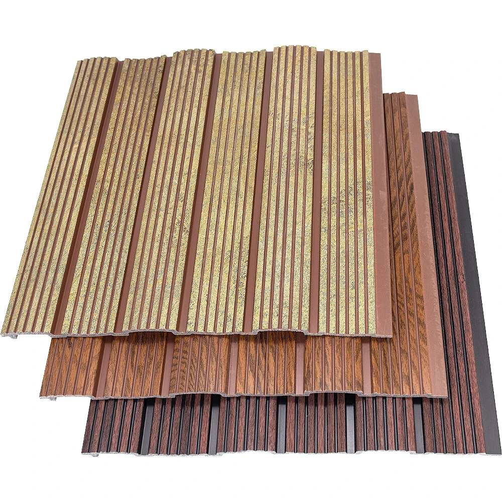 Interior Decoration 3D Batten Wall Panel Board Groove Decor Wooden PS Wall Panel