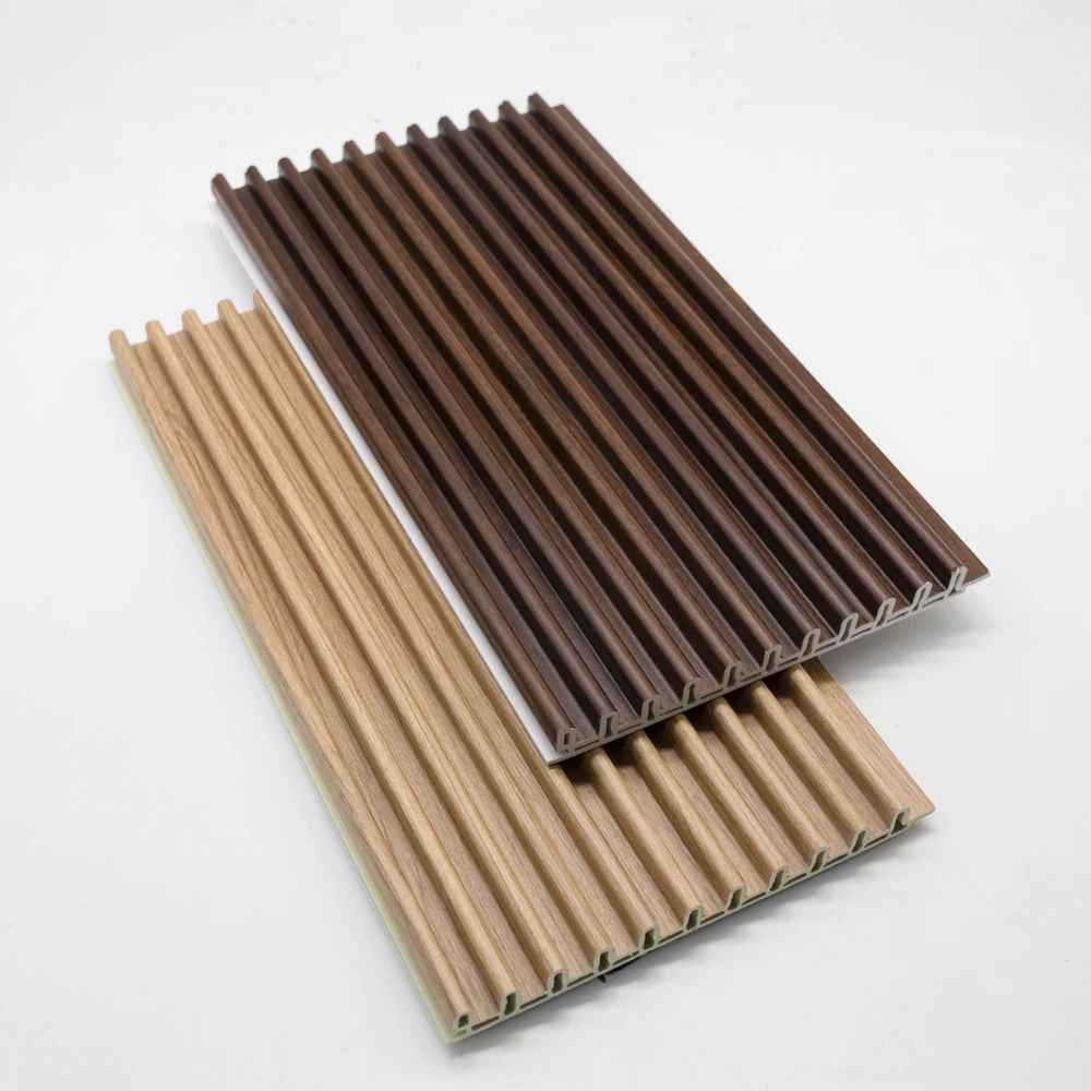 Waterproof Moisture-Proof Bamboo WPC Fluted Wall Panel for Indoor TV Wall Decoration