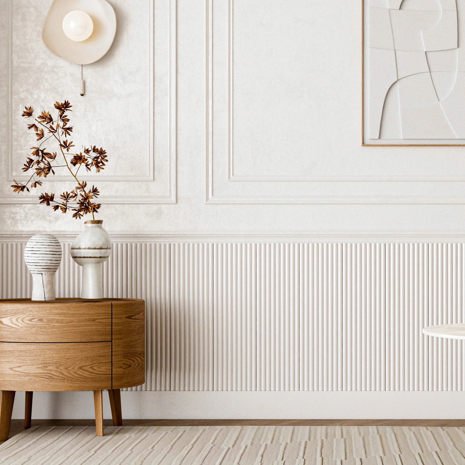Modern Floor Baseboard PS Wall Skirt Waterproof Light Weight and Easy to Install