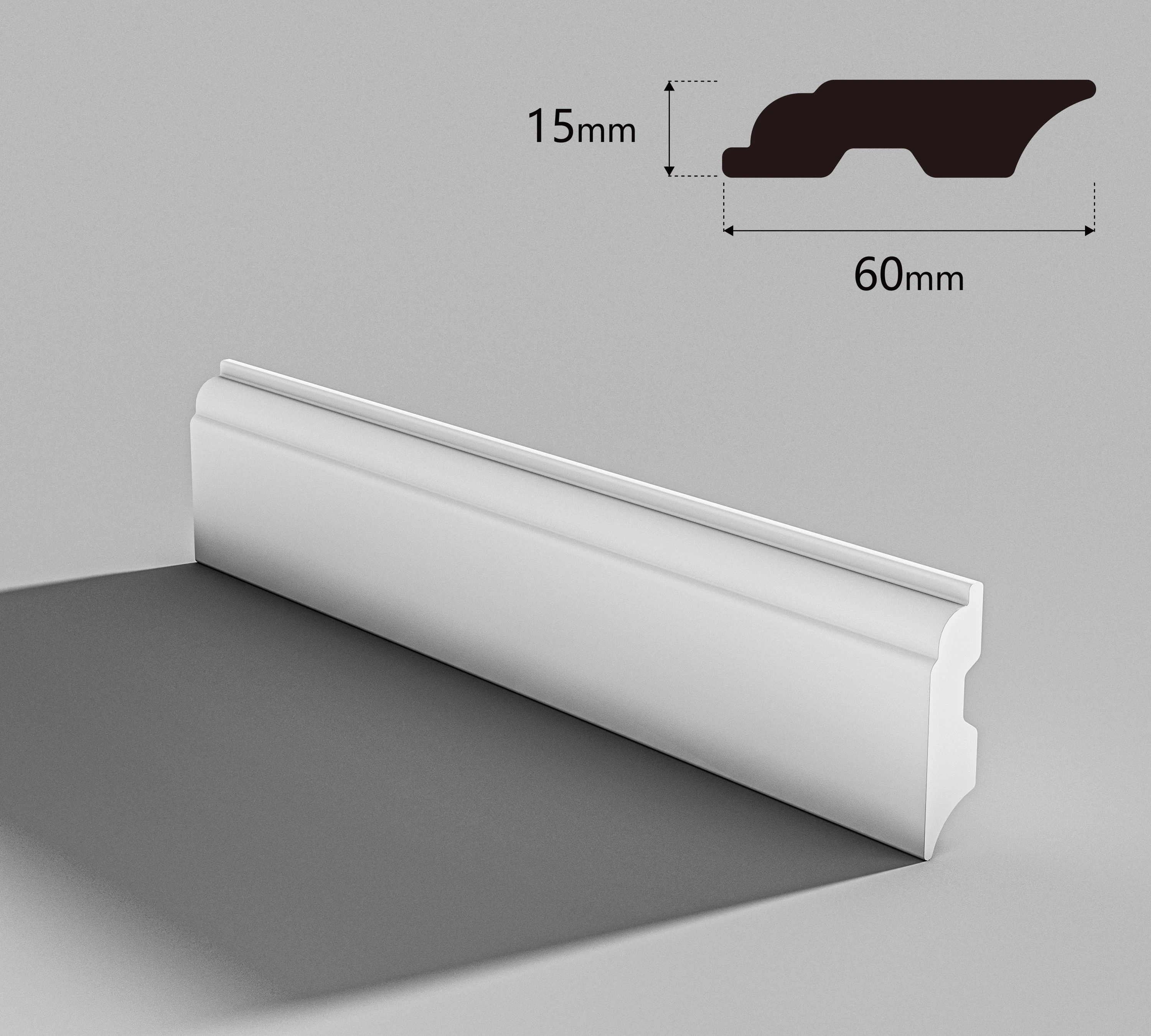 White Color Anti-Aging PS Skirt for Indoor Plastic Skirting with Side Panel