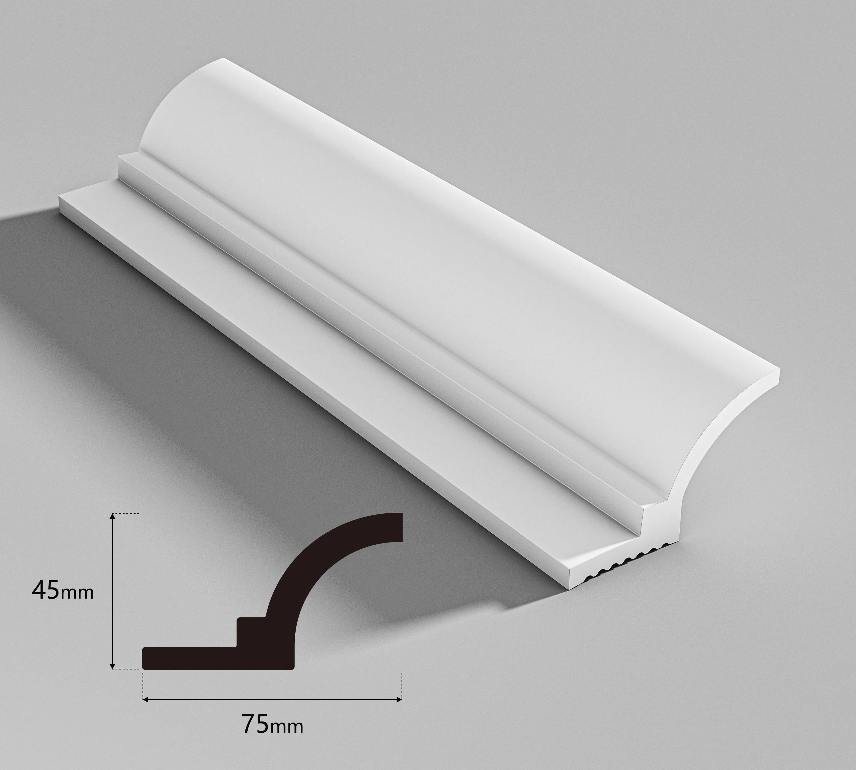 Modern Floor Baseboard PS Wall Skirt Waterproof Light Weight and Easy to Install