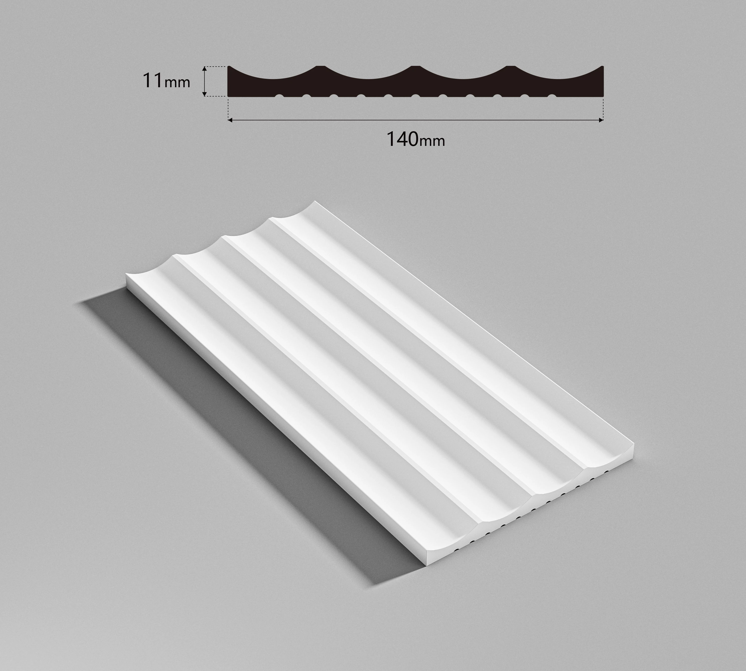 Modern Floor Baseboard PS Wall Skirt Waterproof Light Weight and Easy to Install