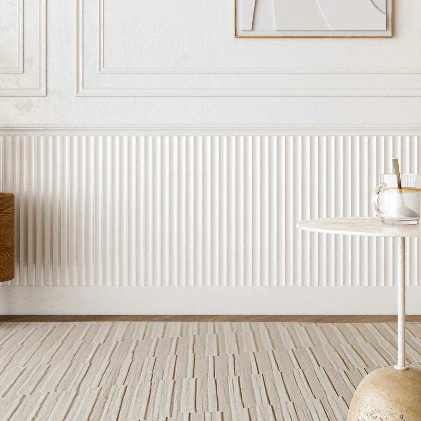 Modern Floor Baseboard PS Wall Skirt Waterproof Light Weight and Easy to Install