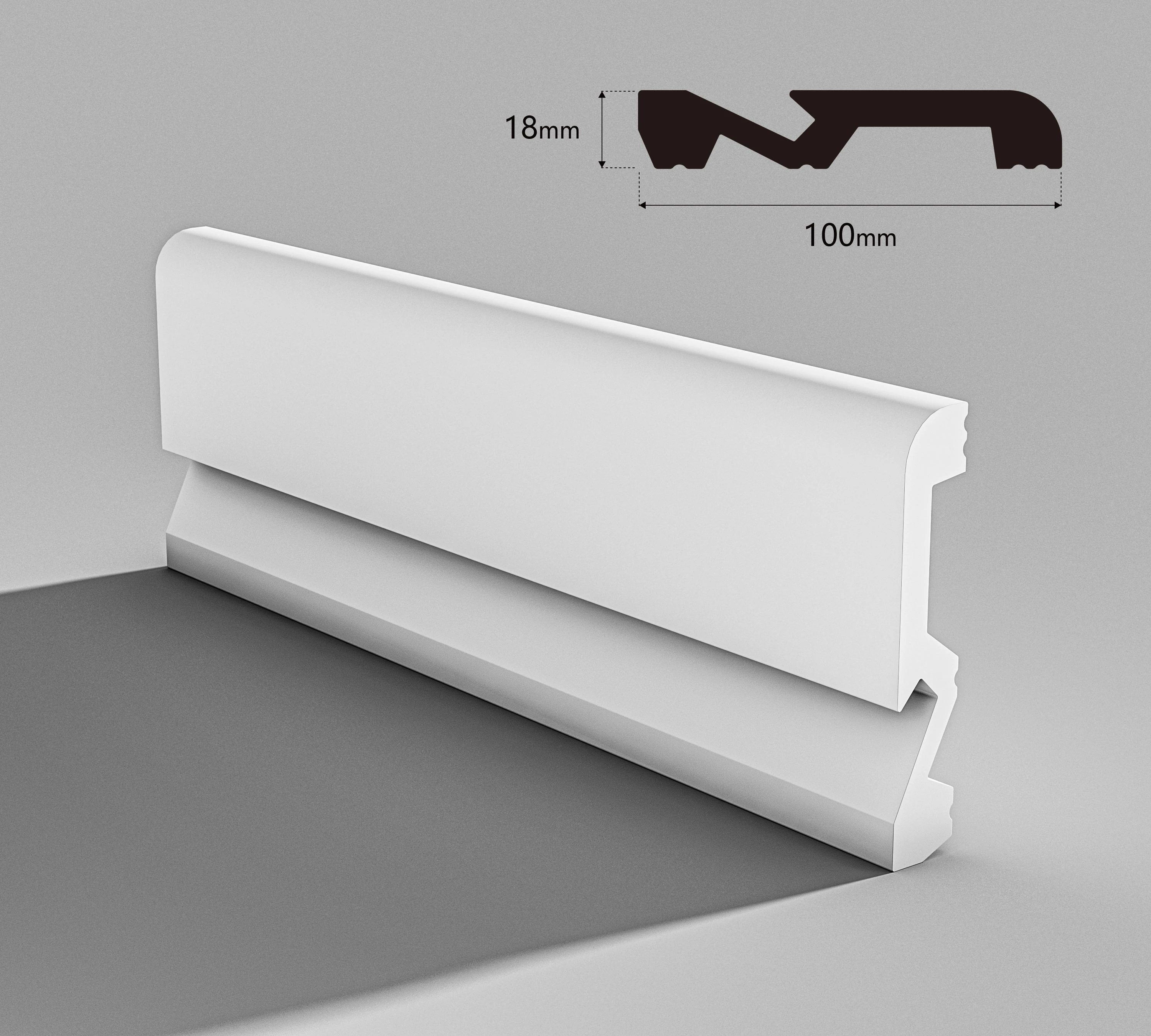 White Color Anti-Aging PS Skirt for Indoor Plastic Skirting with Side Panel