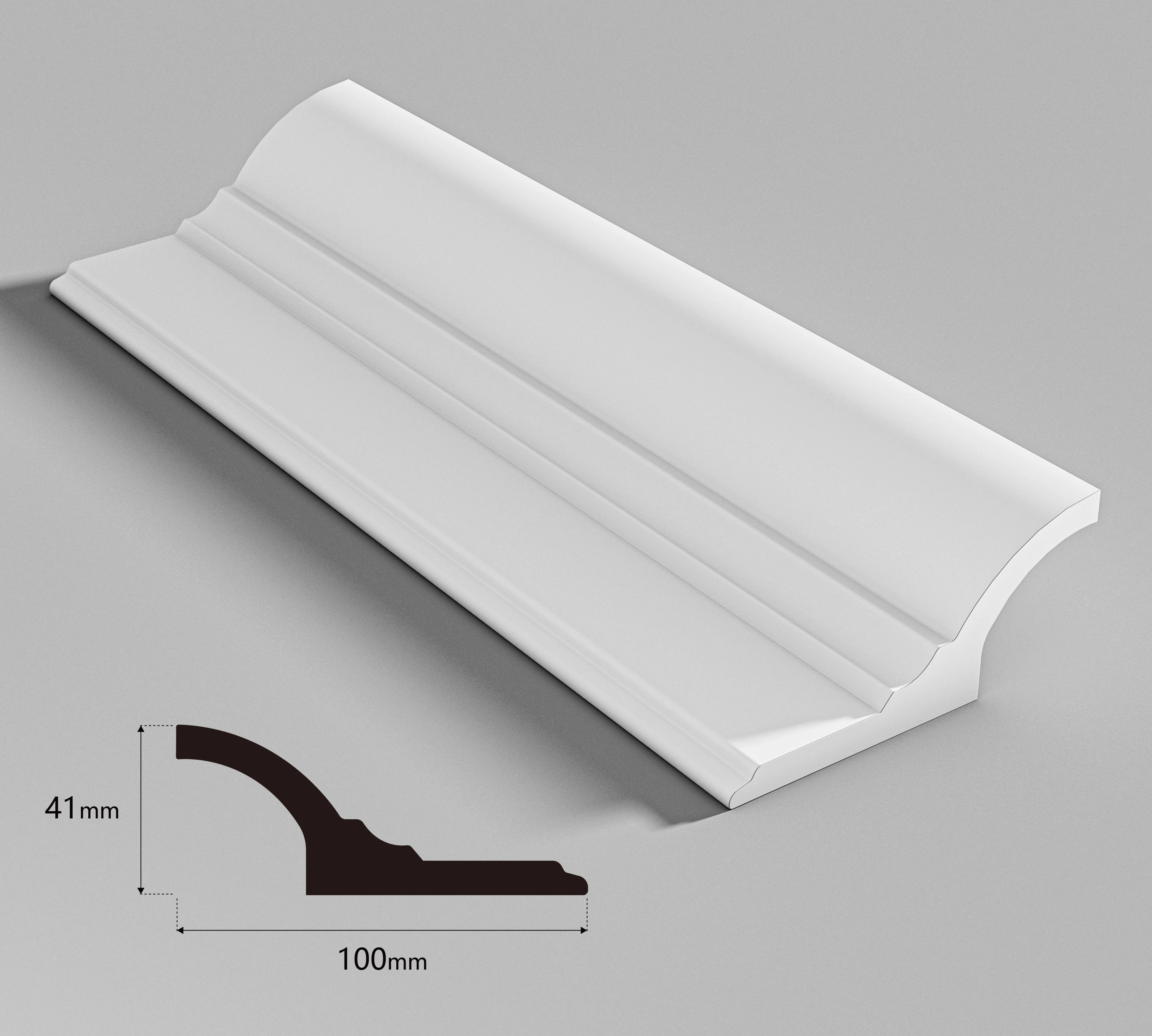 Modern Floor Baseboard PS Wall Skirt Waterproof Light Weight and Easy to Install