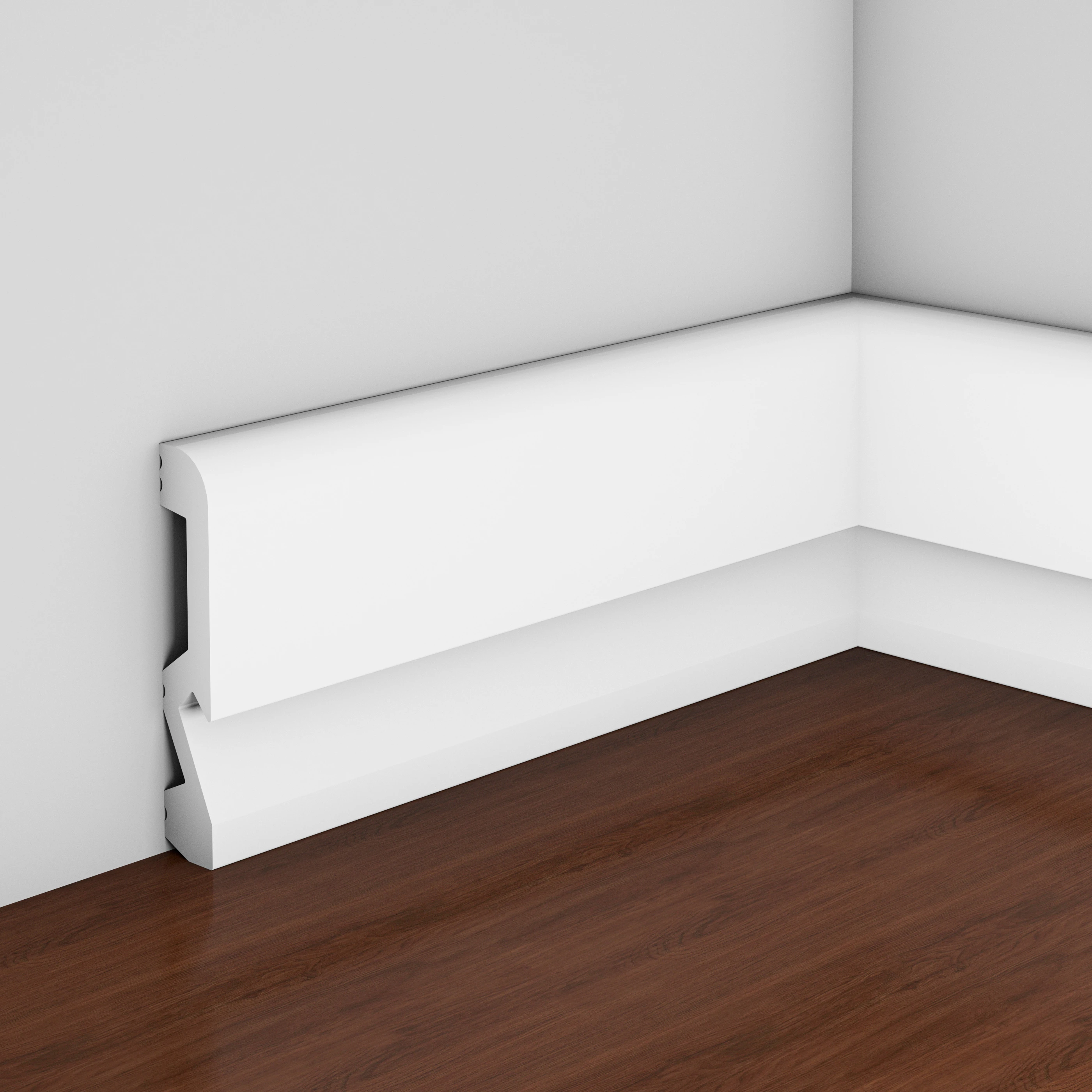 White Color Anti-Aging PS Skirt for Indoor Plastic Skirting with Side Panel