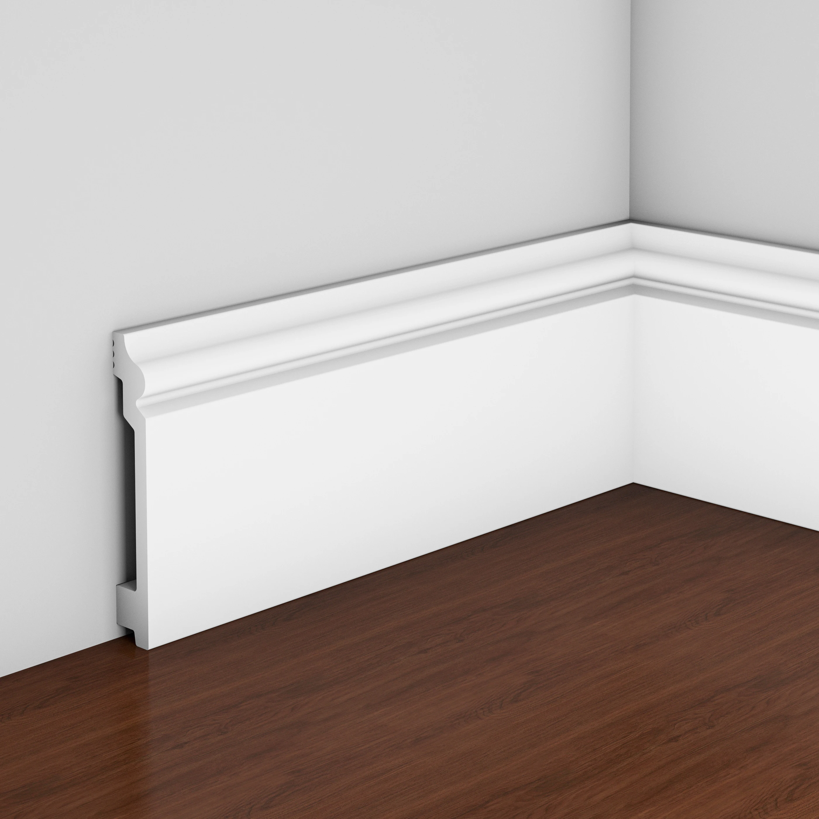 White Color Anti-Aging PS Skirt for Indoor Plastic Skirting with Side Panel